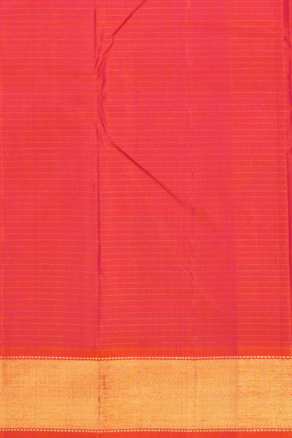 Image of Arani Silk Kattam Coral Orange Saree